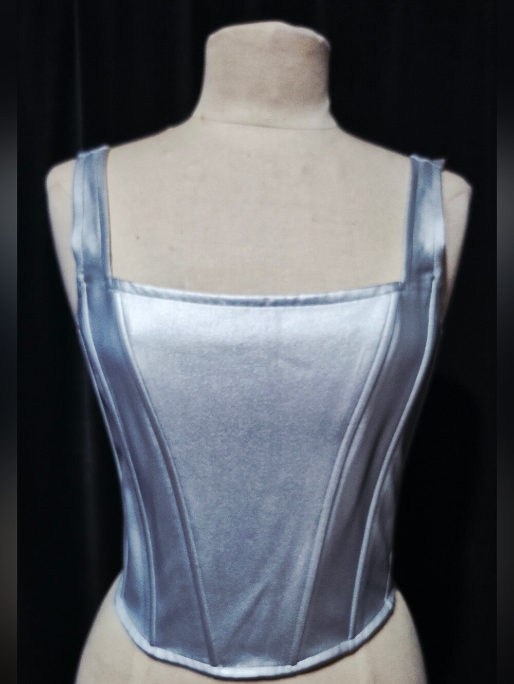 Silver Corset Top